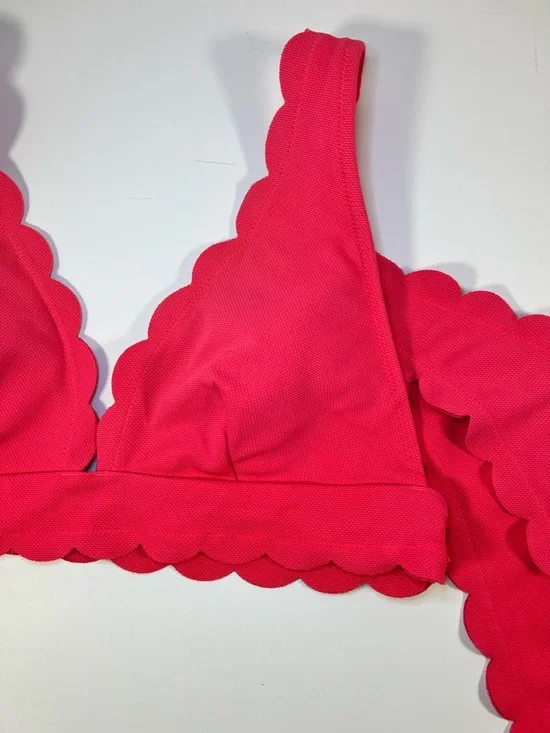 Victoria's Secret Scallop High Waist Cheeky Coral Pink Bikini, size Medium - Picture 6 of 10